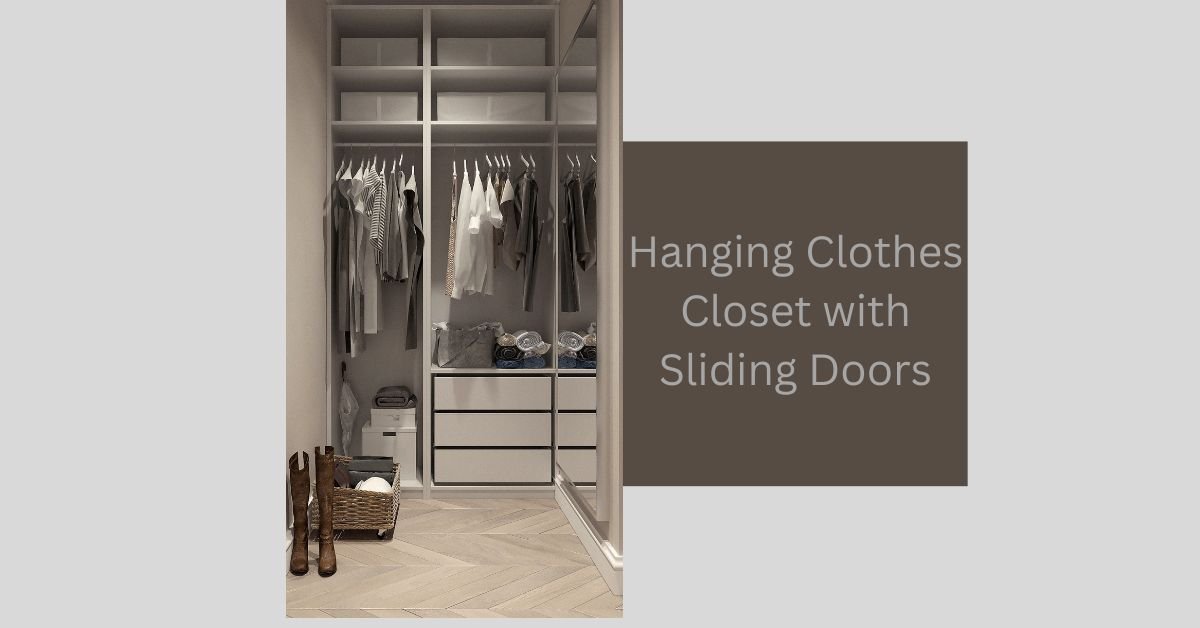 Hanging Clothes Closet with Sliding Doors